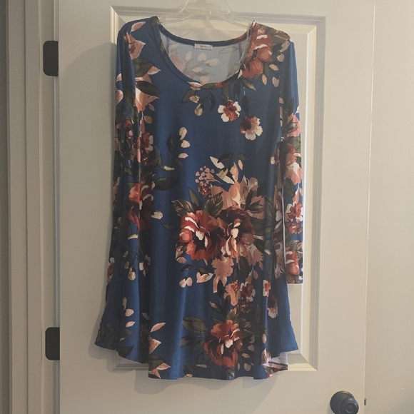 JODIFL Floral Blue Dress - Picture 1 of 1